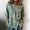Women's Floral 3D Print Pullover Top – Loose Fit Elegant Casual S to 3XL by FitiqueFit