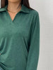 Casual Long Sleeve Polo T-Shirt by Simply Love