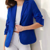 Women’s Three-Quarter Sleeve Pleated Office Blazer by FitiqueFit