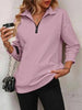 Women's Zipper Turtleneck Pullover Sweatshirt – Loose Long Sleeve by FitiqueFit