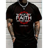 "Jesus Walk By Faith" Christian T-Shirt - Religious Graphic Tee, Inspirational Scripture Apparel, Unisex Round Neck Faith Shirt