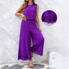 Women's Resort-Style Hollow-Out Tank Top & Pants Set – 2-Piece with Pockets by FitiqueFit