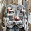 3D Digital-Print Flannel Slim-Fit Crew-Neck Sweatshirt by My Store
