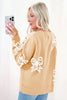 Golden Fleece Bow Pattern Drop Shoulder Loose Sweater by Wild and Free Boutique