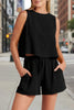 Women's Sleeveless Top & Wide-Leg Shorts Set – Retro Street Style by FitiqueFit