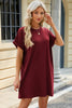 Short Sleeve Mini Dress with Pockets Casual & Stylish Everyday Wear by Stevvex