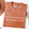 Easily Distracted by Garage Sales - Funny Thrifting T-Shirt by EnjoyMyDesign LLC