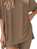 Full Size Half Sleeve T-Shirt and Shorts Set Plus Size by Simply Love