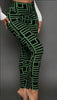 Women’s Geometric Print Knitted Leggings – Casual Stretch Pants by FitiqueFit