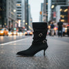 Pointed Toe Suede Stiletto Heel Ankle Boots Women by FitiqueFit