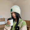Loose Big-Head Woolen Cap with Letter Design — Oversize Winter Wool Hat by FitiqueFit