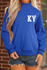 Dark Blue KY KENTUCKY Printed Mock Neck Sweatshirt by Wild and Free Boutique