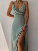 Ruched Slit Spaghetti Strap Dress by Wild and Free Boutique