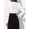 Women’s Black White Colorblock Shirt by FitiqueFit