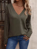 V-Neck Long Sleeve T-Shirt by Simply Love