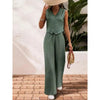 Women’s crop vest blazer wide leg pants set by FitiqueFit