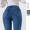 Denim-Look Capri Yoga Pants – Slim Fit High-Elastic Tummy Control Fitness Pants by FitiqueFit