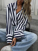 Women's Striped Long-Sleeve Loose Shirt – S–2XL by FitiqueFit