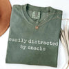 Easily Distracted by Snacks - Funny Foodie T-Shirt by EnjoyMyDesign LLC