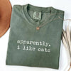 Apparently I Like Cats - Cat Lover T-Shirt by EnjoyMyDesign LLC