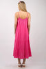 Ruffled A-Line Midi Cami Dress – Stylish Ruffled Midi Dress, A-Line Cami Dress, Comfy Cotton Dress, Feminine Summer Dress, Tiered Layered Dress, Breezy Ruffled Dress, Elegant Spring Dress by Stevvex