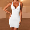 Sexy Deep V-neck Suspender Dress INS Fashion Slim Hip Backless Short Dresses Summer Women's Clothing