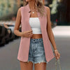Women’s Sleeveless Stand-Collar Vest Cardigan by FitiqueFit
