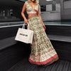 Leisure Holiday Hollow Tie Vintage Printed Dress