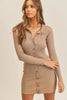 Button Up Ribbed Mini Shirt Dress For Women – Ribbed Dress, Button-Up Shirt Dress, Mini Shirt Dress, Casual Dress, Stylish Shirt Dress, Versatile Mini Dress by Stevvex