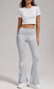 🔥 Women's Low-Waisted Folded Waist Flared Pants - Low-Rise Wide-Leg Trousers by FitiqueFit