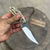 High Carbon Upswept Skinner Knife Fixed Blade Synthetic Stag Horn Handle Hunting Knife by JW SteelCrafts