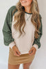 Camel Waffle Color Block Raglan Sleeve Top by Wild and Free Boutique