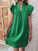 Elegant Ruffled Cap Sleeve Mini Dress Feminine & Flowy Summer Dress by Stevvex