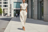 Women's Chinese-Style Satin Short-Sleeve Top & Pants Set by FitiqueFit