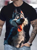 Men's 3D Wolf Print T-shirt - Casual Round Neck by FitiqueFit