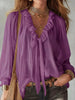 V-Neck Loose-Fit Shirt Top – No-Iron, 8 Colors by FitiqueFit