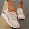 Metallic Lace-Up Side Zipper Thick-Sole Sneakers – 3 Colors EU 37–44 by FitiqueFit
