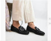 Vintage Square-Button Low-Cut Loafers — Women’s Elegant Slip-On Shoes by FitiqueFit