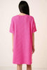 Urban Rib Knit Short Sleeve Tee Dress For Women – Casual and Chic Ribbed Knit Dress with Slit and Pockets For Everyday Outfit by Stevvex