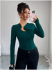 Twist Front Ring Detail Long Sleeve T-Shirt by Simply Love