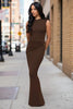 Sleeveless Bodycon Dress with Back Split – High Waist Sheath Dress by FitiqueFit