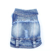 Pet Dog Cat Blue Denim Jeans Jacket Coat Vest by Furr Baby Gifts