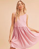 Round Neck Mini Tank Dress For Women – Stylish Everyday Essential, Comfortable Ruched Detail, Versatile Casual Dress for Effortless Looks by Stevvex