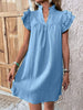 Elegant Ruffled Cap Sleeve Mini Dress Feminine & Flowy Summer Dress by Stevvex