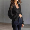 Lace-Panel Puff Sleeve Pleated Ruffle Shirt | Ballet Style by FitiqueFit