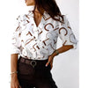 Women’s Printed Long-Sleeve Lapel Shirt | Casual Elegant Blouse by FitiqueFit