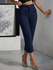 Women's High-Waisted Straight-Leg Pants – Drapey Cropped Fit by FitiqueFit