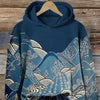 Women’s Printed Hooded Long Sleeve Pullover Sweatshirt by FitiqueFit