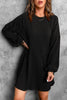 Round Neck Long Sleeve Mini Dress