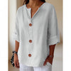Women's V-Neck Buttoned Blouse by FitiqueFit